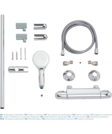 GROHE 34151004 Grohtherm 1000 Thermostat Battery Set DN 15 - Chrome Shower Arrangement 600 mm | International Shipping Available - Buy Online on GoSupps.com