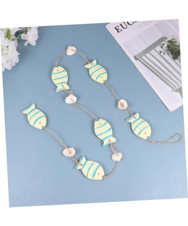 STOBAZA 1 Pc Shell Hanging Decorations Seashells for Decorating Wood Trim Curtain The Mediterranean Yellow 102X4.2CM - Buy Online on GoSupps.com