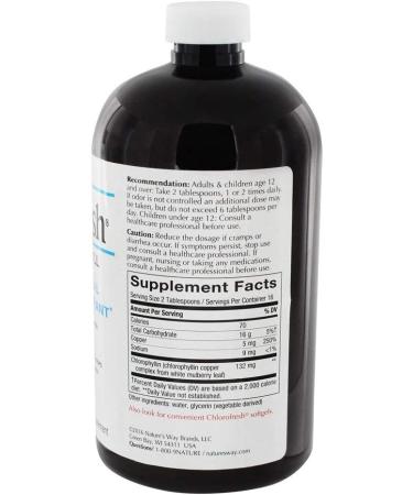 Nature's Way Chlorofresh Liquid Chlorophyll 16 oz - Unflavored Internal Deodorant - Buy Online on GoSupps.com