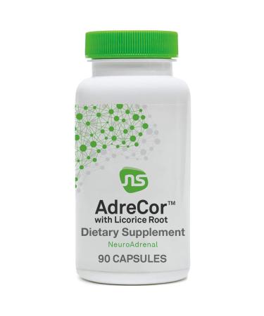 NeuroScience AdreCor with Licorice Root - Energy Support Supplements with Vitamin B6, Vitamin C + Rhodiola Rosea - Adrenal Support Supplements for Healthy Stress Response + Fatigue (90 Capsules)