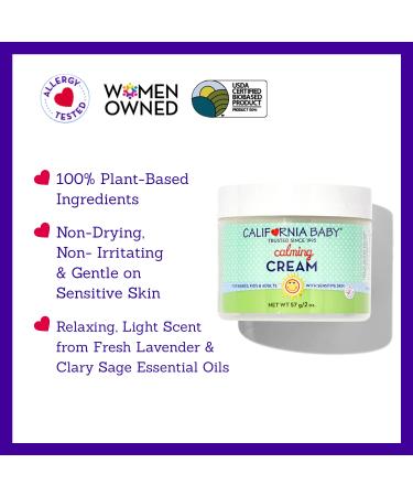 California Baby Calming Cream - Plant-Based Soothing Baby Cream for Dry, Sensitive Skin - Allergy-Friendly - 57g/2oz - Buy Online on GoSupps.com