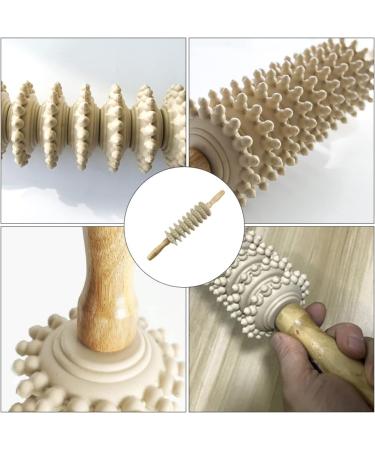 Wooden Therapy Roller Massage Tool - Deep Tissue Body Massage & Muscle Release - 2pcs Pain Relief Roller Stick for Ultimate Relaxation - Buy Online on GoSupps.com