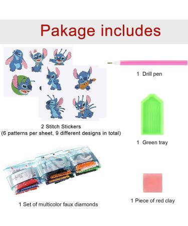 Junrife Cute Diamond Painting Stickers Kits - Kids Anime Craft Set - Ideal Gifts for Children or Adult Beginners - StitchStyle 9PCS - Buy Online on GoSupps.com