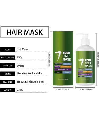 Masque capillaire hydratant en profondeur pour cheveux secs et ab m s la k ratine et aux 6 huiles naturelles pour nourrir et lisser r duit les frisottis et les pointes fourchues (1) - Buy Online on GoSupps.com