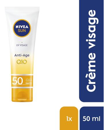  NIVEA SUN NIVEA SUN Women's Anti-Aging & Anti-Dark Spot Face Cream SPF 50 (1 x 50 ml) Q10 Formula Moisturizing Face Cream for Daily Use UVA/UVB Sun Protection Light Texture - Buy Online on GoSupps.com