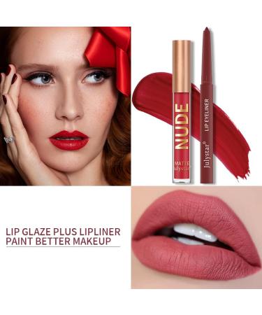  G n rique INTEROOKIE Mist Face Mouth Red Lip Line Christmas Color Makeup will not fade or stick to lip glaze cup matte lip color (04#) - Buy Online on GoSupps.com