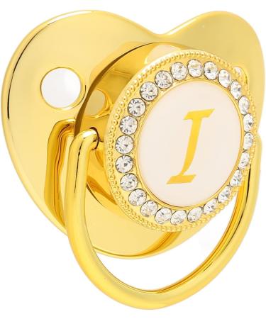 Hyuduo Personalized Golden Baby Pacifier - Safe Curved Design with Clips | Newborn Essentials for 6-18 Months - Buy Online on GoSupps.com
