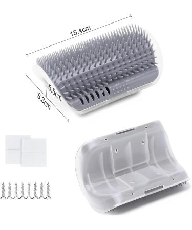 Cat Self Grooming Accessories | Cat Corner Brush with Catnip | Pets Corner Adhesive Rubbing Brush | Cat Accessories for Face and Body Rubs - Buy Online on GoSupps.com