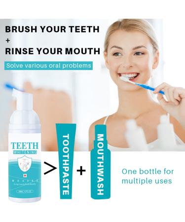 Teeth Whitening Mousse Foam - Fresh Breath Oral Care Toothpaste - Buy Online on GoSupps.com