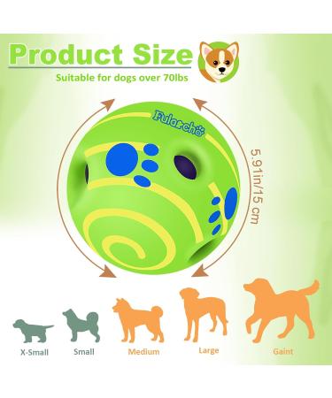 Buy Divinggoe Interactive Dog Ball | Fun Giggling Large Dog Toy for Small to Large Breeds - XXL (6 Inch) Shipping Worldwide - Buy Online on GoSupps.com