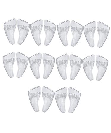 FOMIYES 10 Pairs Five Toe Sticky Front Pad Heel Cushion Heels for Women Arch Support Shoes Insoles High Shoe Insoles Low Clear Heels Foot Arch Massage Pad Non-Slip Gel Man Forefoot Pad