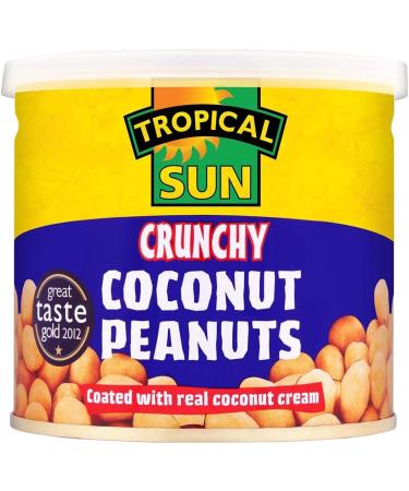 4 x 165g Natural Crunchy Coconut Cream Coated Peanuts Roasted Nuts Snack Lunch Bar Food - Buy Online on GoSupps.com