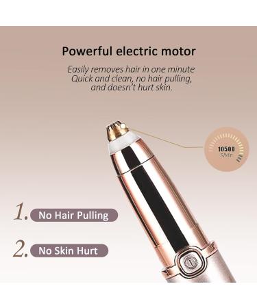 NUZELA Rose Gold Hair Clipper & Body Hair Trimmer | Painless Facial Hair Remover | Unisex Adult Grooming Tool - Buy Online on GoSupps.com