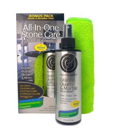 Supreme Surface Granite, Quartz & Marble Cleaner Polish and Sealer with ioSeal Protectants