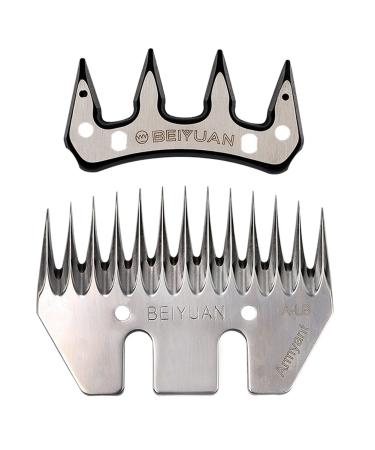 MasXirch 13 Straight Tooth Sheep Shear Clipper Replacement Blades for fit Oster Lister Heiniger Sheep Clippers Detachable Animal Trimmer Shears for Grooming Goats Lambs Llamas Alpacas