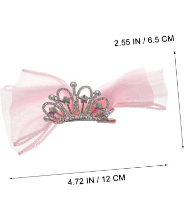 FRCOLOR Girl Hair Accessories bow hairpin bow hair clips pink hair bows for girls bows for girls hair princess clip bow clips bows bow hair clips for girls child crystal Mesh hair - Buy Online on GoSupps.com