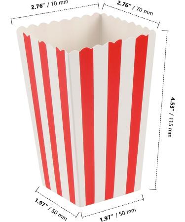 ZOENHOU Pack of 120 Popcorn Bags Red/White Striped Popcorn Bags Small Popcorn Boxes Mini Snack Boxes Cardboard Candy Container Set for Sweets Popcorn Party Cinema Easter Birthday Party - Buy Online on GoSupps.com