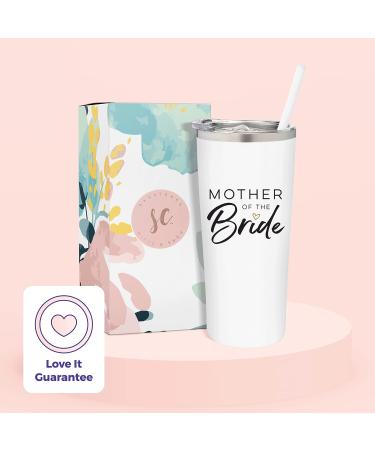 SassyCups Mother of the Bride Tumbler | Vacuum Insulated Stainless Steel | Bridal Party Gift | Engagement Announcement | 22oz (White) - Buy Online on GoSupps.com