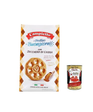 Italian Gourmet E.R. Campeillo Good Morning Biscuit with Cane Sugar biscuits la cassonade biscuits 700 g + Italian gourmet pulp 400 g