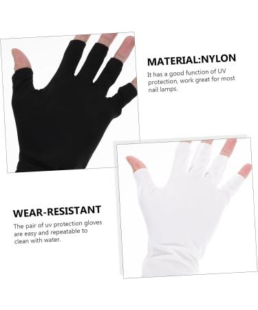 FOMIYES 2 Pairs Pink Gloves Sun Gloves Manicure Gloves Anti Uv Manicure Uv Gloves Nail Art Uv Gloves Nail Art Supplies Nail Uv Gloves Uv Nail Gloves Nail Lamp Nylon Thin Section 21x12x0.1cm As Shown - Buy Online on GoSupps.com