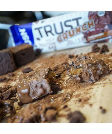 USN Trust Crunch Fudge Brownie Protein Bars - 20g Protein, Indulgent & Filling Snacks (12 x 60g Bars) - Buy Online on GoSupps.com