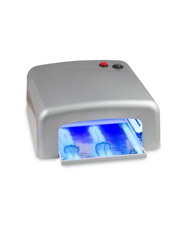 N&BF UV Lampe 36 Watt |Light cardification device for UV gel nails (silver) | Nail dryer with timer function & continuous operation |Professional Nagelstudio Light H rtger t |Nail Dry