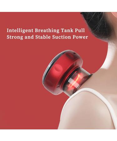Gugxiom Electric Cupping Set & GUA SHA Massage Cup Pain Relief for Neck Shoulder & Back - Premium Cupping Device (Red) - Buy Online on GoSupps.com