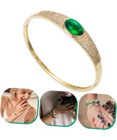 Shop CLISPEED Micro Paved Cubic Zirconia Bracelet Watch Straps - Real Gold Plated Copper & Agate for Women | International Shipping Available - Buy Online on GoSupps.com