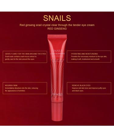 Snail Extract & Red Ginseng Eye Cream for Anti-Aging, Dark Circles & Puffiness Treatment - Buy Online on GoSupps.com