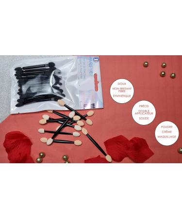 Parence 20-Piece Disposable Eyeshadow Brush Set - Double-Sided Makeup Tools for Flawless Application - Black - Buy Online on GoSupps.com