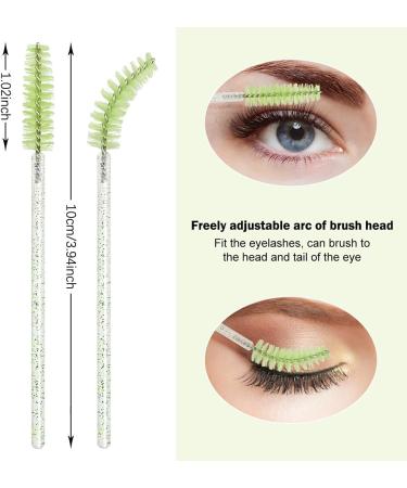 XPP Disposable Eyelash Brushes 100PCS - Crystal Green Mascara Wands for Brow Spoolie and Castor Oil Application - Buy Online on GoSupps.com