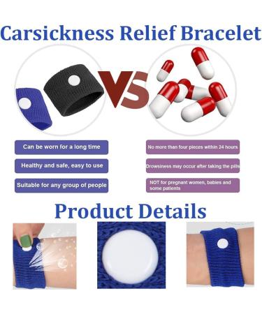 Relieve Travel Sickness with Menyiyds 3 Pairs of Shiatsu Bracelets Nausea Relief for Morning Seasickness & Travel - Buy Online on GoSupps.com