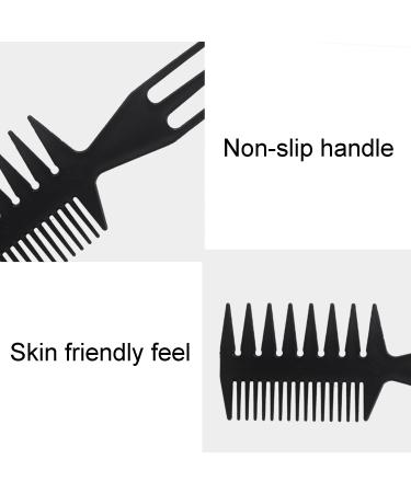 JdXun Wide Tooth Comb Set - 2 Antistatic Retro Combs for Curly & Wet Hair (Black) | Ideal for Long Hair Styling - Buy Online on GoSupps.com