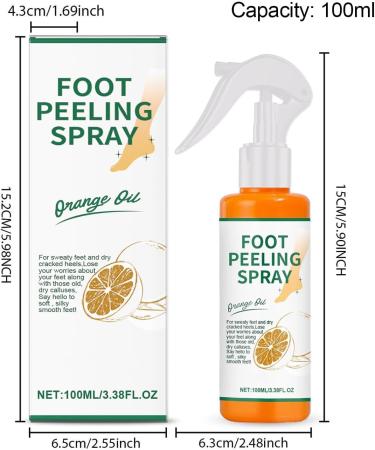  Yabauuop Foot Exfoliating Spray - Cracked Feet Spray 100ml - Moisturizing Pedicure Solution for Corns Dry Cracks Heels - Buy Online on GoSupps.com