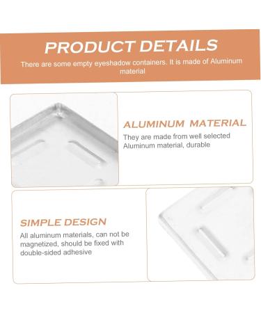 WOONEKY 30pcs Aluminum Eye Shadow Box Eyeshadow Lipstick Storage Case Empty Makeup Case Facial Powder Silver - Buy Online on GoSupps.com