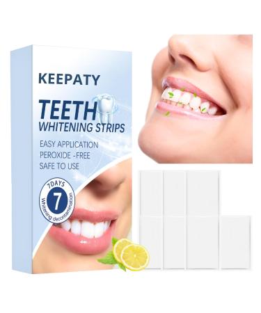 Keepaty tooth whitening strips for sensitive teeth 14 stripes help to remove smoke/coffee/soda/wine stains (1-week treatment) Transparent1