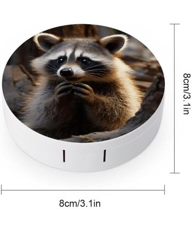 Cute Raccoon Contact Lens Case - Plastic Travel Case & Care Box for Lens Storage - Buy Online on GoSupps.com