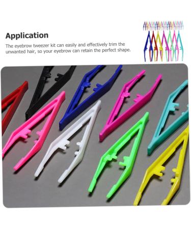 FRCOLOR 120-Piece Eyebrow Tweezers Kit - Plastic Eyebrow Tools & Clips for Women | Perfect Eyelash Tweezing Solutions - Buy Online on GoSupps.com