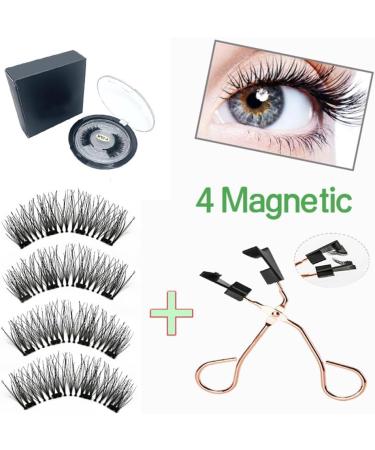 SRMAN Magnetic Eyelashes with 2 Pairs Artificial Fiber Magnets Magnetic with Eyelash Curler DWSP-4 - Buy Online on GoSupps.com