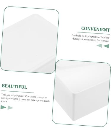 Cabilock Box Sheet Laundry Detergent Storage Box Drawer Laundry Room Bucket Laundry Powder Bin Scent Beads Container Laundry Detergent Dispenser Laundry Plastic With Cover White 16.8X11X7.5CM White - Buy Online on GoSupps.com