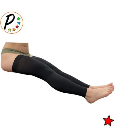 Thigh Sleeve 20-30mmHg Compression Stocking for Calf & Knee Swelling - Black S/M | International Shipping - Buy Online on GoSupps.com