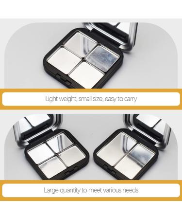 Lurrose 2 Pieces Empty Magnetic Eyeshadow Palette with Mirror Refillable Makeup Storage Box for Lipsticks & Cosmetics - Black - Buy Online on GoSupps.com