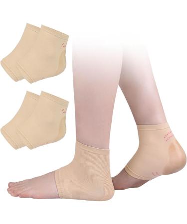 4 Pair Moisturizing Heel Socks for Cracked Dry Rough Heel Treatment Slip Resistant Open Toe Socks - Buy Online on GoSupps.com