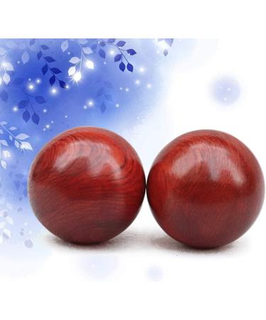 Coolhiya 2-Pack Chinese Medicine Balls - Wooden Massage Rolls for Muscle Relief & Health Care - 6cm Red Fitness Device - Buy Online on GoSupps.com