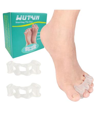Toe Separator- Relieve Foot Pain Bunion Corrector SEBS Material Toe Straightener Gentle Correction Toe Spreader for Overlapping Toes Hammer Toes Toe Pad Bunions(1 Pairs) 2 Count (Pack of 1)
