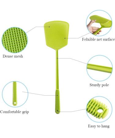 ValueHall Fly Swatter 5 Pack - Multi-Colored Plastic Fly Swatters for Indoor & Outdoor Use | V7024C - Buy Online on GoSupps.com