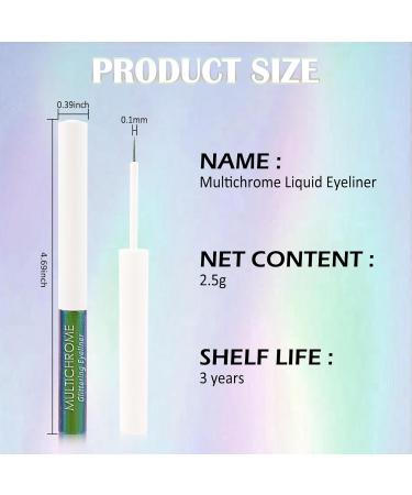  Lestpola Chameleon Liquid Eyeliner Glitter Metallic Shimmer Waterproof Durable Ultra Fine Tip Multi-Color Highly Pigmented Eyeshadow Makeup 03# Pink Purple Gold - Buy Online on GoSupps.com