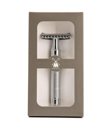 MأœHLE R41 Double Edge Safety Razor - Premium Open Comb for Smooth Shaves | BlackChrome Finish - Buy Online on GoSupps.com
