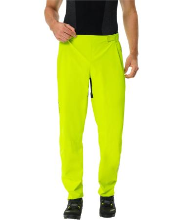 VAUDE Men's Moab Rain Pants - Neon Yellow | Lightweight Waterproof & Eco-Friendly Gear for Outdoor Adventures - Buy Online on GoSupps.com