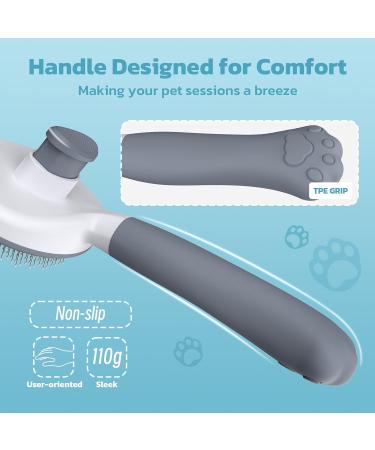 ZIMCATE Catriations Ergonomic Cleaning Brush for Short & Long-Haired Pets | Patented Design for Easy Cleaning & Underwool Care - Buy Online on GoSupps.com